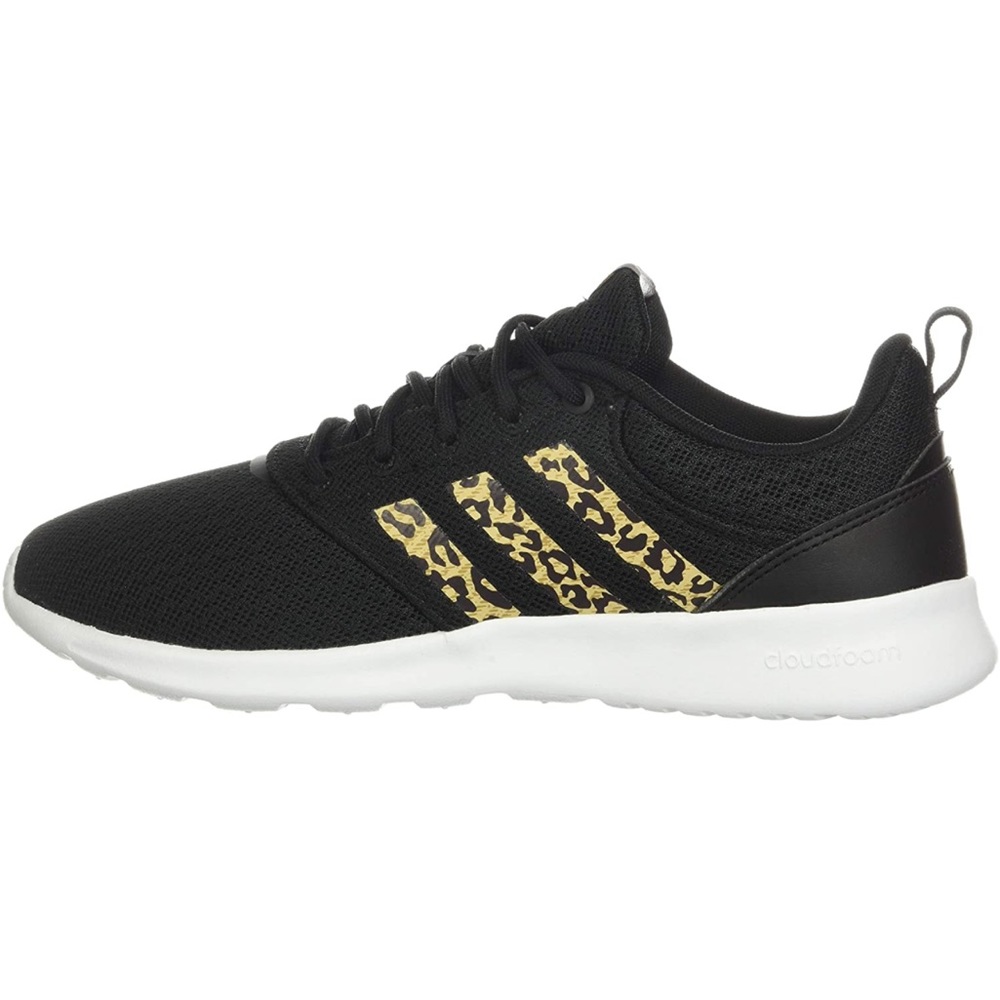 QT Racer 2.0 Adidas Running Shoes - Women’s Black & Leopard / Cheetah